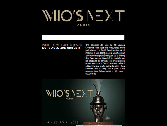Weekly newsletter - Paris, France <a href='projects/whosnext/' target='_blank' style='float: right;'>View project</a>